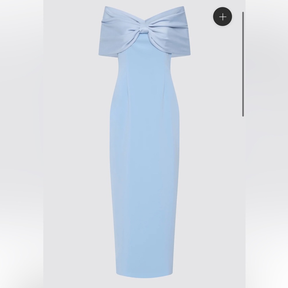 New With Tags! Sonya Moda (Australian designer) formal blue “bow” dress - Picture 3 of 5